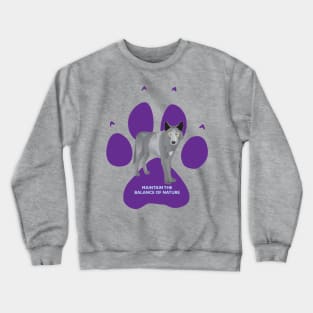 Wolf Paw Maintain Balance Nature Crewneck Sweatshirt